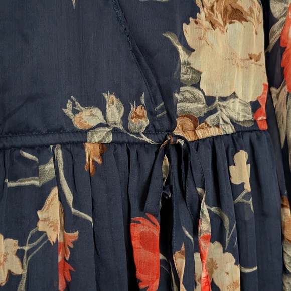 BOG collective faux wrap dress bell sleeve Medium - Picture 3 of 6